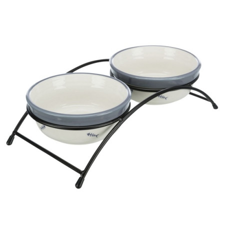 Trixie Miski ceramiczne 0,3L na stojaku [24790] - All4Animals