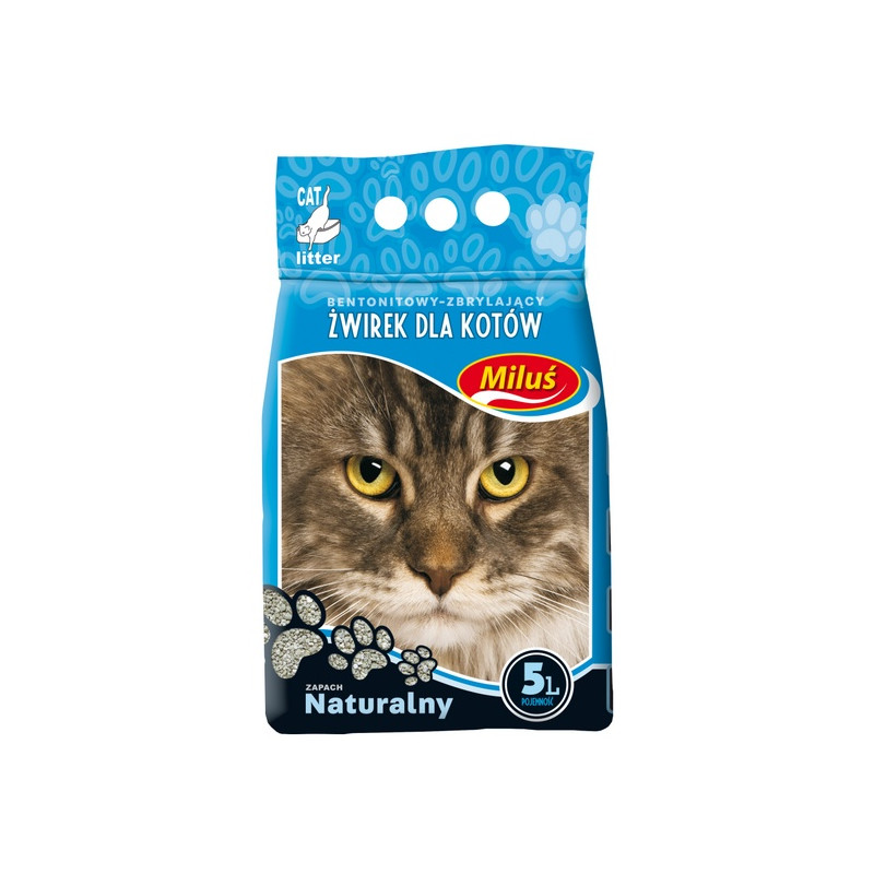 Miluś Standard żwir zbrylający bentonitowy 5L - All4Animals