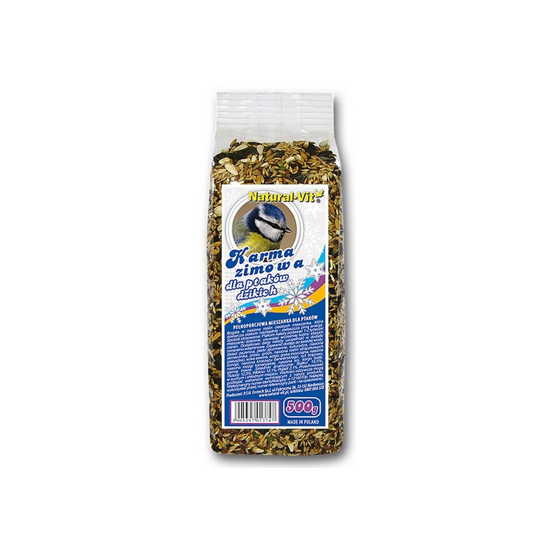 Natural-Vit Karma zimowa dla dzikich ptaków 500g - All4Animals Natural-Vit Karma zimowa dla dzikich ptaków 500g - All4Animals