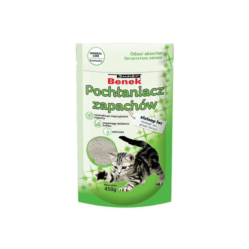 Super Benek Pochłaniacz zapachów - zielony las 0,45kg - All4Animals