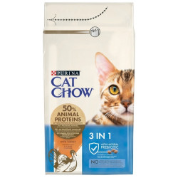 Purina Cat Chow 3in1 z indykiem 1,5kg - All4Animals