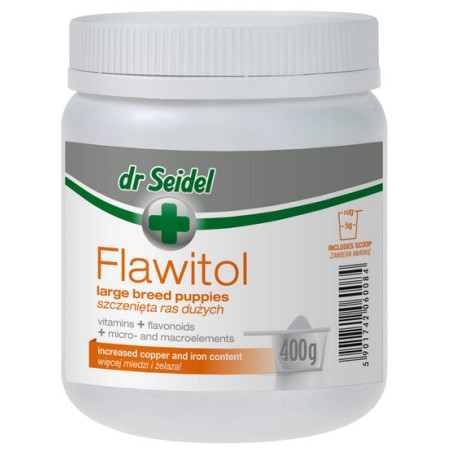Dr Seidel Flawitol dla szczeniąt ras dużych - proszek 400g - All4Animals
