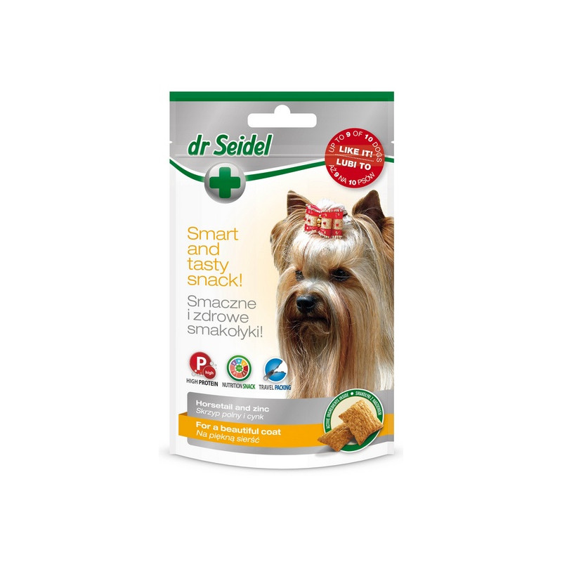 Dr Seidel Smakołyki dla psów na piękną sierść 90g - All4Animals Dr Seidel Smakołyki dla psów na piękną sierść 90g - All4Animals