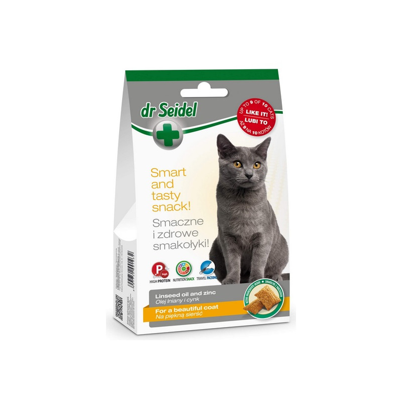 Dr Seidel Smakołyki dla kotów na piękną sierść 50g - All4Animals