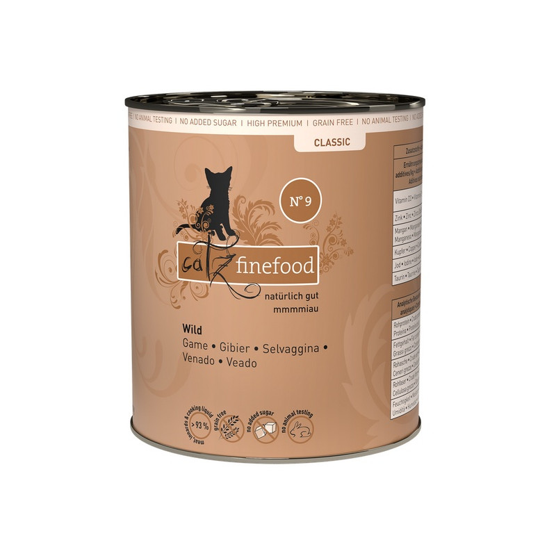 Catz Finefood Classic N.09 Dziczyzna puszka 800g - All4Animals
