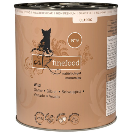 Catz Finefood Classic N.09 Dziczyzna puszka 800g - All4Animals