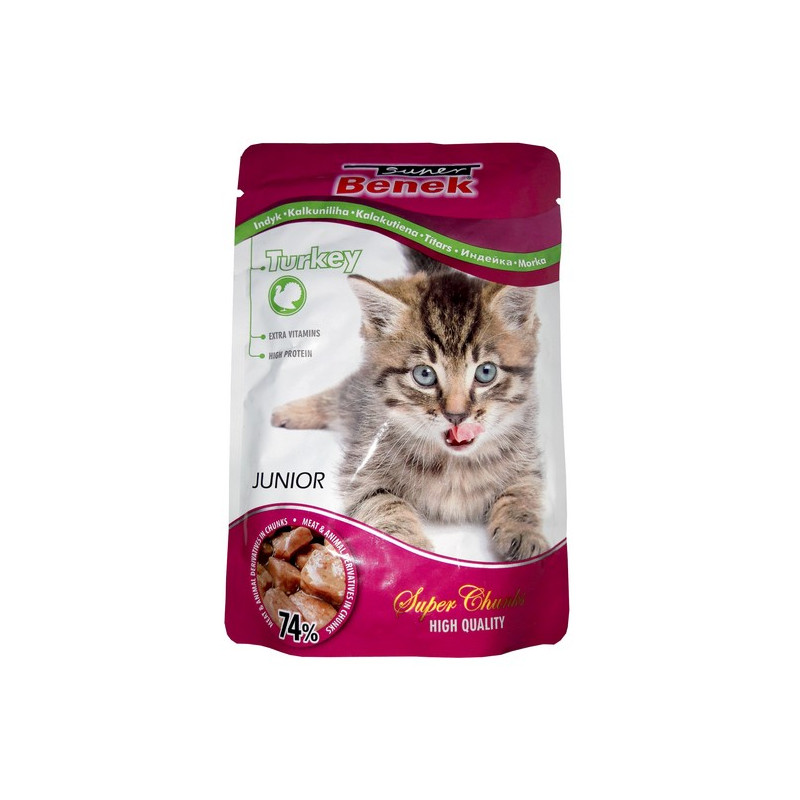 Super Benek saszetka Junior indyk w sosie 100g - All4Animals
