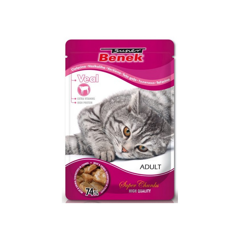 Super Benek saszetka cielęcina w sosie 100g - All4Animals