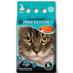 Miluś Morski żwir zbrylający bentonitowy 5L - All4Animals