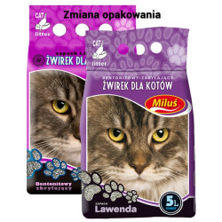 Miluś Lawenda żwir zbrylający bentonitowy 5L - All4Animals