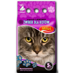 Miluś Lawenda żwir zbrylający bentonitowy 5L - All4Animals
