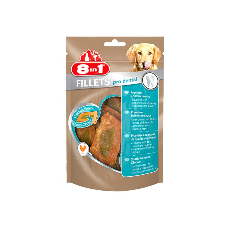 8in1 Fillets Pro Dental - przekąska na świeży oddech 80g - All4Animals