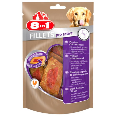 8in1 Fillets Pro Active - przekąska na stawy 80g - All4Animals
