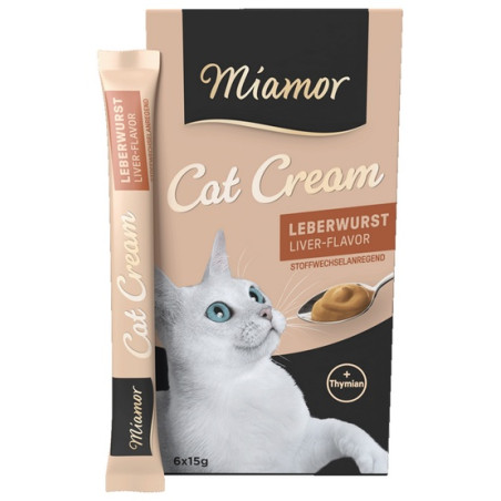 Miamor Cat Confect Leberwurst Cream 6x15g - All4Animals