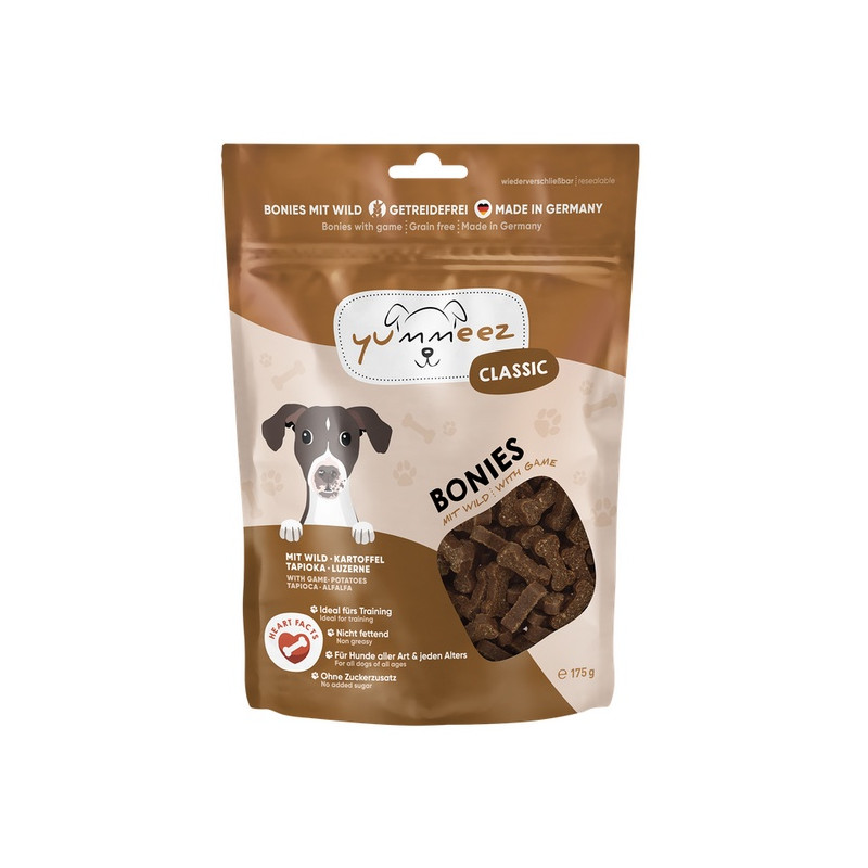Yummeez bezzbożowe Kosteczki Dziczyzna 175g - All4Animals