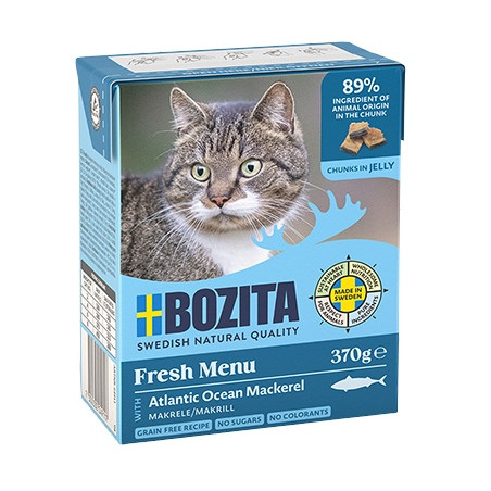 Bozita z Makrelą kawałki w galaretce kartonik 370g - All4Animals