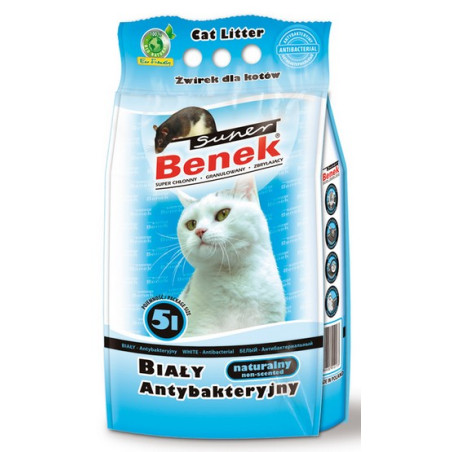 Super Benek Żwir biały antybakteryjny 5L - All4Animals