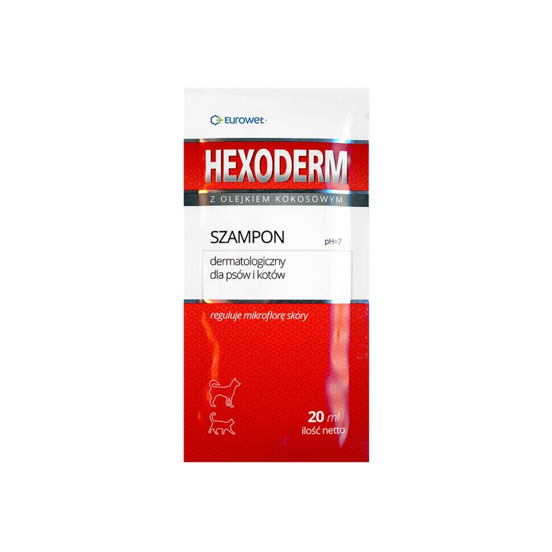 Hexoderm - szampon dermatologiczny saszetka 20ml - 1 sztuka - All4Animals