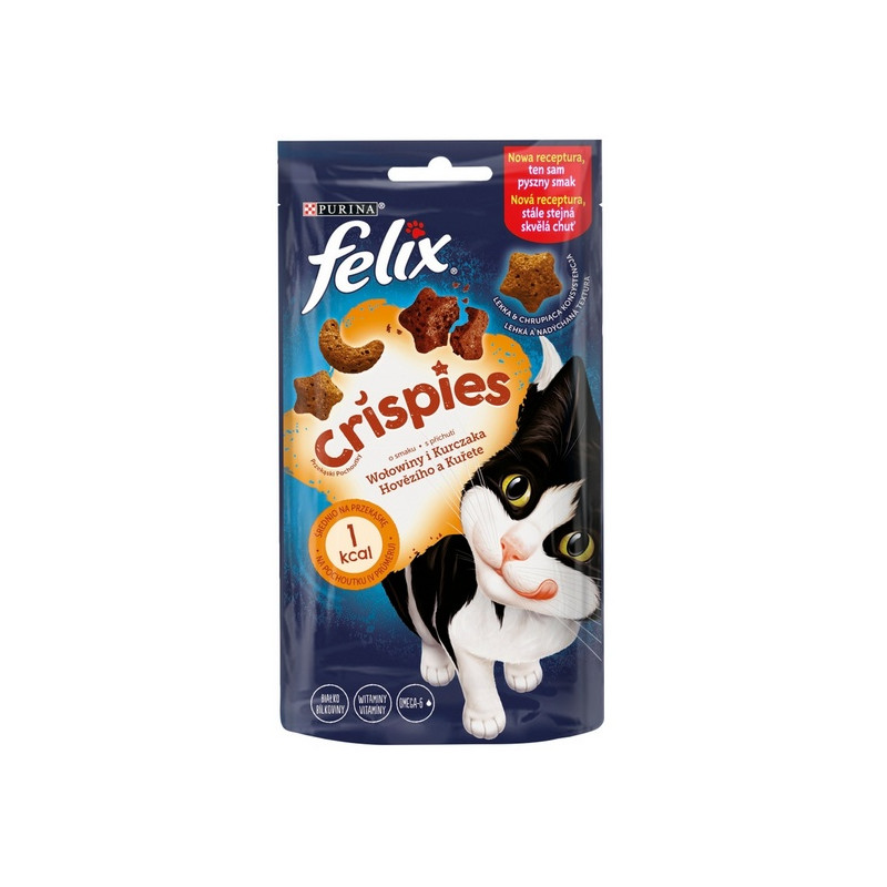 Felix Crispies Wołowina i Kurczak 45g - All4Animals Felix Crispies Wołowina i Kurczak 45g - All4Animals