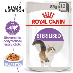 Royal Canin Sterilised w galaretce karma mokra dla kotów dorosłych, sterylizowanych saszetka 85g - All4Animals