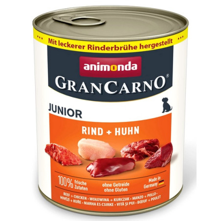Animonda GranCarno Original Junior Rind Huhn Wołowina + Kurczak puszka 800g - All4Animals