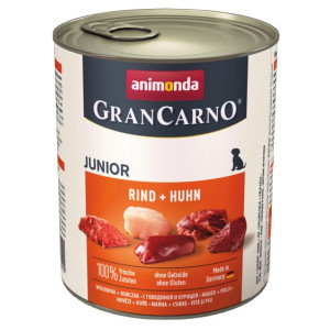 Animonda GranCarno Original Junior Rind Huhn Wołowina + Kurczak puszka 800g - All4Animals