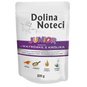 Dolina Noteci Premium Pies Junior Wątróbka z królika saszetka 300g - All4Animals