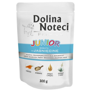 Dolina Noteci Premium Pies Junior Jagnięcina saszetka 300g - All4Animals