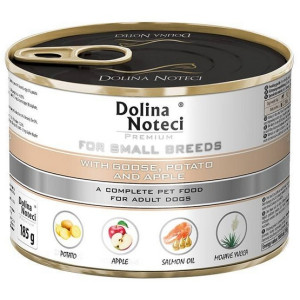 Dolina Noteci Premium Pies Mały Gęś, ziemniaki i jabłko puszka 185g - All4Animals