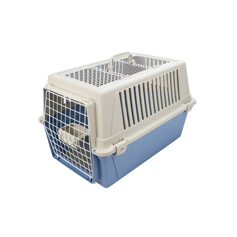 Ferplast Atlas 30 Open - transporter z otwieranym sufitem beżowo-niebieski [73017099] - All4Animals