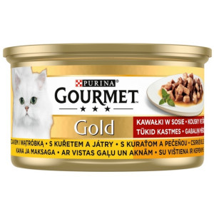 Gourmet Gold Kurczak i wątróbka w sosie 85g - All4Animals