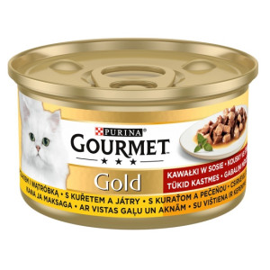 Gourmet Gold Kurczak i wątróbka w sosie 85g - All4Animals