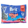 Brit Premium Cat Adult Meat Plate saszetki 4x100g - All4Animals