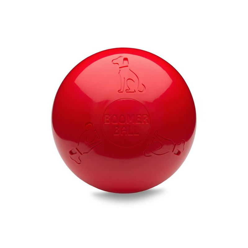 Boomer Ball M - 6" / 15cm czerwona - All4Animals