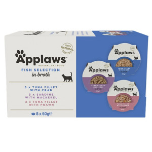 Applaws miseczki dla kota Fish Selection Multi Pack 8x60g - All4Animals