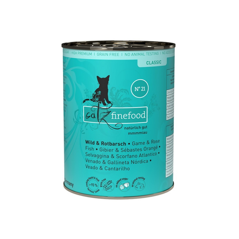 Catz Finefood Classic N.21 Dziczyzna i Karmazyn puszka 400g - All4Animals