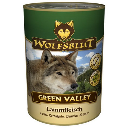 Wolfsblut Dog Green Valley - jagniecina, łosoś, ziemniaki puszka 395g - All4Animals