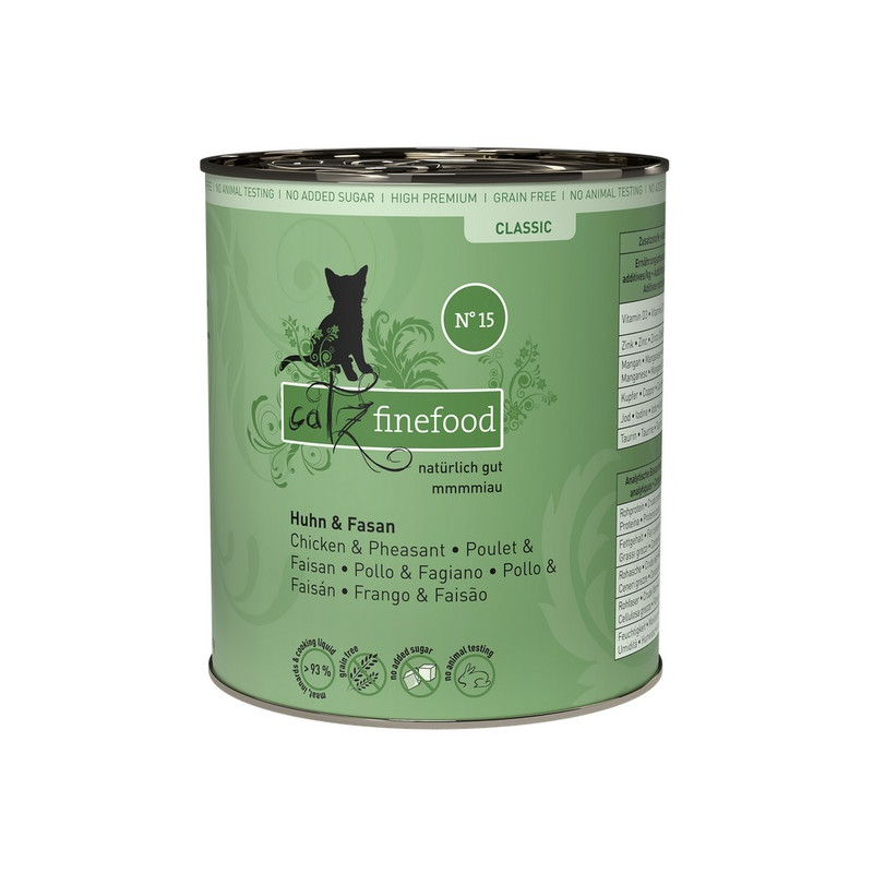 Catz Finefood Classic N.15 Kurczak i Bażant puszka 800g - All4Animals