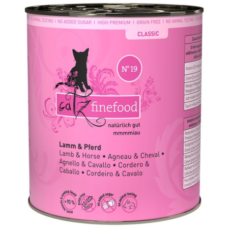 Catz Finefood Classic N.19 Jagnięcina i Konina puszka 800g - All4Animals