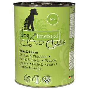 Dogz Finefood Classic N.04 Kurczak i bażant puszka 400g - All4Animals