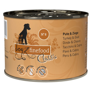 Dogz Finefood Classic N.08 Indyk i koza puszka 200g - All4Animals
