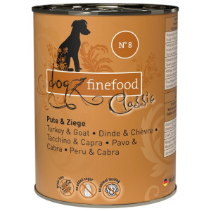 Dogz Finefood Classic N.08 Indyk i koza puszka 400g - All4Animals
