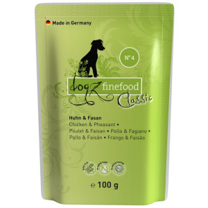 Dogz Finefood Classic N.04 Kurczak i bażant saszetka 100g - All4Animals