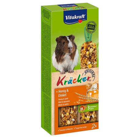 Vitakraft Kracker 2szt Świnka morska miód & orkisz 112g [10640] - All4Animals