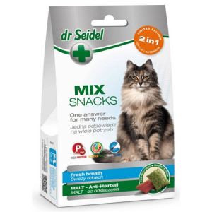 Dr Seidel Smakołyki dla kotów 2w1 malt/oddech 60g - All4Animals