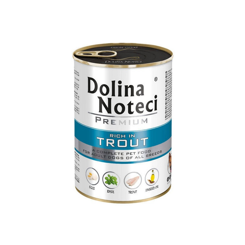 Dolina Noteci Premium Pies Pstrąg puszka 400g - All4Animals