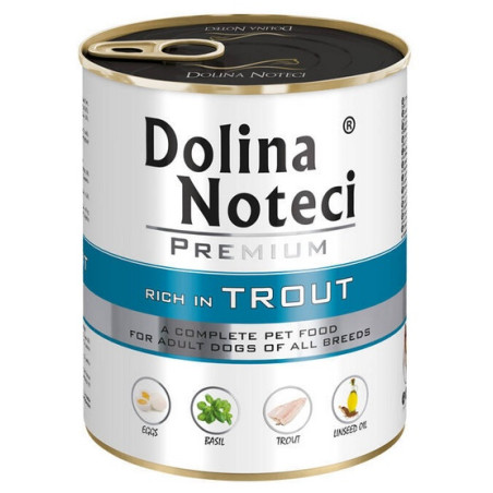 Dolina Noteci Premium Pies Pstrąg puszka 800g - All4Animals