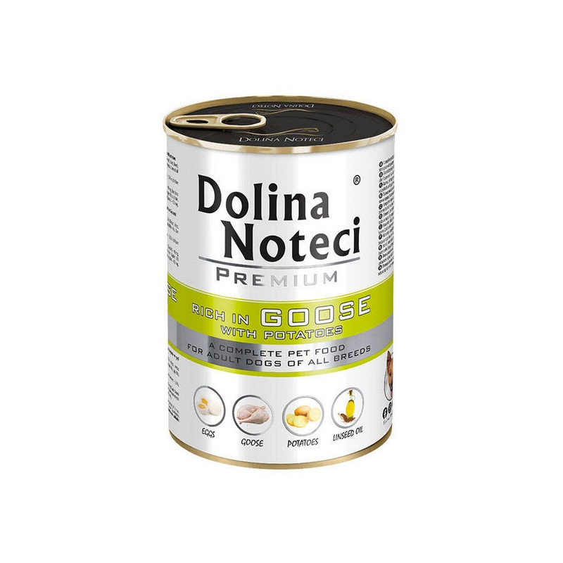 Dolina Noteci Premium Pies Gęś i ziemniaki puszka 400g - All4Animals