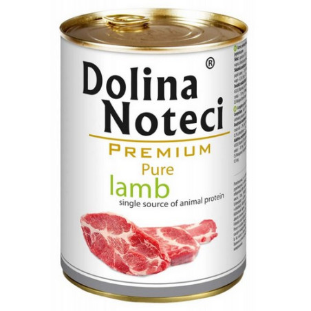Dolina Noteci Premium Pies Pure Jagnięcina puszka 400g - All4Animals