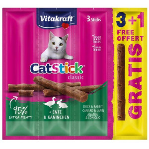 Vitakraft Cat Stick Mini królik + kaczka 4szt (3+1 gratis) - All4Animals